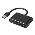 USB 3.0 till Dubbel HDMI-adapter för Extern Video - Endast Windows - Perfet Black