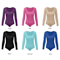 Miniatyrbilde 3 av 3: Langarmet body med rund hals, dobbelt foret for myk komfort, basic topp - perfekt Blue L