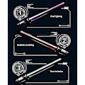 Miniatyrbilde 4 av 5: Laser Sabel Lys Sabel Dobbelt Sabel Katana Gave til Gutt-Perfekt