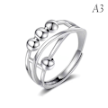 Miniatyrbild 2 av 6: Ring Justerbar Öppning Fidget Ring Med Pearl Smycken Ring - Perfet A3