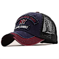 Miniatyrbilde 5 av 5: Fish Bone menns netting baseballcaps damesnapback fiskebroderi far lue mann barn Trucker Gorra Summer Fisher menn lue red 56-61cm Adjustable