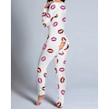 Pikkukuva 1 / 5: Seksikäs pyjama naisille Joulupyjama Uusivuosi Haalari Yöasu Napitettava Etu Taka Butt Bum Avaa Perä Flap Haalari Joulu Painatus Loungewear White L