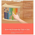 Miniatyrbillede 3 af 5: Matematisk beregningsstand addition og subtraktion genkendelsesartefakt træ abacus-Perfet