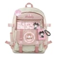 Pikkukuva 1 / 5: Tsir Fashion Reppu Sanrio Kuromi My Melody Cinnamoroll Pom Purin Y2k Girl Suuren kapasiteetin olkalaukut Koulun opiskelijalaukut - Perfet Pink