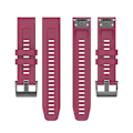 Miniatyrbild 5 av 5: Silikonarmband 26mm för Garmin Fenix 7x/6x/5x Klocka Rem Loop Armband - Perfekt Wine red