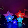 Miniatyrbilde 2 av 5: PVC Nattelys Stjerneformet Lys Barnegave til Ferie og Bursdag - Perfekt Red light-handheld 10CM