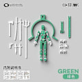 Miniatyrbild 1 av 5: Dummy13 Magnetisk Actionfigur Set, 3D Magnetisk Actionfigur Set - Perfekt Green White