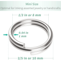 Miniatyrbillede 2 af 5: 100 stk. 10 mm Double Loop Mini Split Jump Ringe Små metalringe Forbindelser til smykker Halskæde Armbånd Øreringe- Perfet
