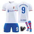 Miniatyrbillede 1 af 3: 23-24 FC Barcelona udebanetrøje Pedride Jong fodboldkamp kneepad 2XL#With socks