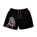 Miniatyrbillede 1 af 5: Japanske Anime Shorts Baki Haman Trykte Mænds Street Beach Shorts Casual Løse Mænds Elastisk Talje Sorte Shorts - Perfekt black7 L