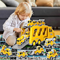 Pikkukuva 4 / 5: 7-in-1 Kuorma-auto Kitka-leluauto, Palokunta-autolelu, Rakennusautolelu, Poliisiautolelu, Sopii Taaperoille, Lasten Syntymäpäivälahja - Täydellinen Yellow