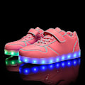 Miniatyrbillede 4 af 5: Børnesko Drenge Led Lys Op Sko Børns Sports Løbesko 518-Perfet LightPink 29