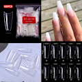 Miniatyrbillede 2 af 6: 500 stk fransk T-form falske akryl negle kunst tips UV falsk negle - Perfet Transparent