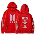 Miniatyrbillede 4 af 5: BTS Unisex Hættetrøje Casual Hoodie Cosplay Jakke Top V-Perfet red 4XL