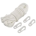 Miniatyrbillede 1 af 5: 15 meter x 6,35 mm Flagline med 4 stk. Flagclips, Udendørs Flagstangstilbehør Kompatibel-Perfekt