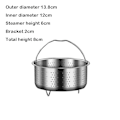 Miniatyrbilde 5 av 5: Trykkoker med innebygd dampkurv i rustfritt stål - Perfekt for ris 17.5cm
