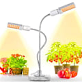 Miniatyrbilde 1 av 5: Plantelys, plantevekstlampe LED-lys 5-nivåjusterbart fullspektret vekstlys med automatisk timer Sunmostar- Perfet
