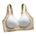 Miniatyrbild 1 av 5: Lifting Anti-Sagging Trådlös Push-Up BH Maskintvättbar Komfortunderkläder för Matchande Kläder-Perfet Milky White L