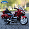 Miniatyrbild 2 av 5: 1:18 2020 Honda Gold Wing Legering Motorcykelmodell Hög Simulation Metall Resemotorcykelmodell Samling Barnpresent - Perfekt Black