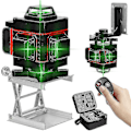 Miniatyrbillede 1 af 5: 30m selvnivellerende laserniveau, 16 linjers krydslinjelaser, 4,0ah genopladeligt batteri, Ip54 grøn laser, 4 x 360 rotation- Perfet