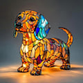 Miniatyrbilde 2 av 2: Hundeserie Kunst Nattlys - Perfekt A