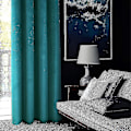 Miniatyrbilde 2 av 5: Luksuriøse termisk isolerte gardiner, tykke solide stuegardiner - Perfekt blendingsgardin Green W 39x H 55 100cm*140cm