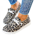 Miniatyrbild 1 av 3: Damskor Pumps Ballerina Båtskor Slip On Casual Loafers AMS-Perfet Leopard 40