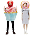 Miniatyrbillede 3 af 5: Par Pizza Croissant Donut Jordbær Avocado Tun toast Udklædningskostume Mad Halloween Kostume til Voksne - Perfekt Hamburger