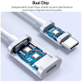 Miniatyrbild 5 av 5: Fonken USB-C till Lightning-hörlursadapterkabel Typ C till Lightning-laddningskonverterare Datakabel för iPhone 15 iPad Pro Samsung - Perfekt C to L Audio Adapter
