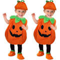 Pikkukuva 1 / 4: Lasten Halloween-poikien ja -tyttöjen kurpitsaroolipelipuvut. 2-3 Years