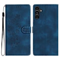 Miniatyrbillede 1 af 5: Kompatibel med Samsung Galaxy A56 5G Etui Læder Præget Blomster Telefon Cover Wallet med Håndledsrem - Perfekt Style A