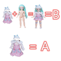 Pikkukuva 5 / 5: 30 cm Nuken 1/6 Bjd Nuken tai Pukeutumisvaatteet Tarvikkeet Prinsessanuken Lapset Tyttöjen Syntymäpäivälahja Lelut - Täydellinen 6 Doll and clothes (b)