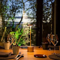 Miniatyrbillede 5 af 6: LED ledningsfri bordlampe, lille genopladelig metalbordslampe, 2 dæmpningsniveauer, moderne hotelrestaurant, soveværelse, lamper til - Perfet