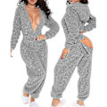 Miniatyrbild 1 av 3: En-dels pyjamas lång varm borstad en-dels - Perfet grey m