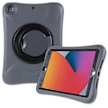Miniatyrbillede 1 af 5: PEPKOO 360 Graders Rotation Støtteben Forbedret Ramme EVA Tablet Cover Kompatibel med iPad 10.2 (2021) - Perfekt Black