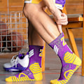 Miniatyrbillede 4 af 5: Basketballstrømper, 3-pak polstrede sportsstrømper Crew Socks til mænd og kvinder - Perfekt style3725