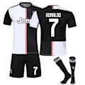 Miniatyrbillede 2 af 5: Juventus trøje 2019-20 Cristiano Ronaldo #7 Cr7 Hjemmefodboldtrøje Børn Voksen 3-delt trøjesæt Voksen Børn 2XL