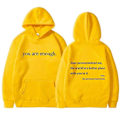 Miniatyrbilde 1 av 5: Du er nok trykt hettegenser høst casual herre- og damegensere topper-Perfet Yellow XS
