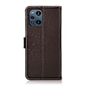 Miniatyrbillede 3 af 4: til OPPO Find X3 / X3 Pro KHAZNEH Side-Magnetisk Litchi Læder RFID Etui - Perfekt Brown