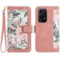 Blomstermønstret Telefondeksel i Lær med Lanyard-Perfet For Honor 200 Lite Global
