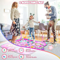 Miniatyrbilde 2 av 4: Dansematte leker for jenter 3-12 år gamle bursdagsgaver, musikalsk dansematte for barn, danseplate med LED-lys - Perfekt