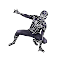 Miniatyrbillede 3 af 5: Mænds Remy Kostume Venom Symbiote Remy Dragt Zentai Bodystocking Voksen-Perfekt Hood Jumpsuits M