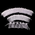 Miniatyrbilde 5 av 7: 100 Organza-poser, 9 x 7cm - Håndsydd - Perfet white