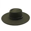 Miniatyrbilde 5 av 5: Hatter i ullfilt for menn og kvinner, buetopphatt, flat topp, bred brem, lett, retro, klassisk, perfekt White