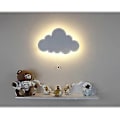 Miniatyrbilde 1 av 4: (Sky) Hvit Tre Nattlampe Veggmontert Barneromsbelysning - Perfekt