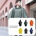 Pikkukuva 5 / 5: Sateenkaappi 3-in-1 Sateenviitta Vedenpitävä Poncho Aikuinen, Uusiokäyttöinen Sateenviitta Aikuinen Vedenpitävä Poncho-Perfet Blue