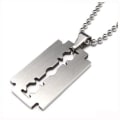Miniatyrbillede 2 af 3: Halskæde - barberblad | Barberblad - Edition | Unisex - perfekt silver