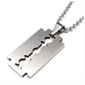 Pikkukuva 2 / 3: Kaulakoru - Partaterä | Partakoneen terä - painos | Unisex - täydellinen silver