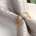 Miniatyrbillede 3 af 6: Servietringe, Simple servietringe i legeret serviet - Perfet