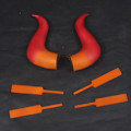 Pikkukuva 1 / 6: Yamato Cosplay Peruukki Anime One Piece 70 cm pitkät lämmönkestävät synteettiset hiukset Halloween-juhlaperuukit + cap + sarvirekvisiitta vain tarvikkeet - Perfet Only Accessories One Size